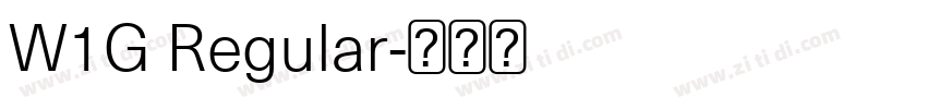 W1G Regular字体转换